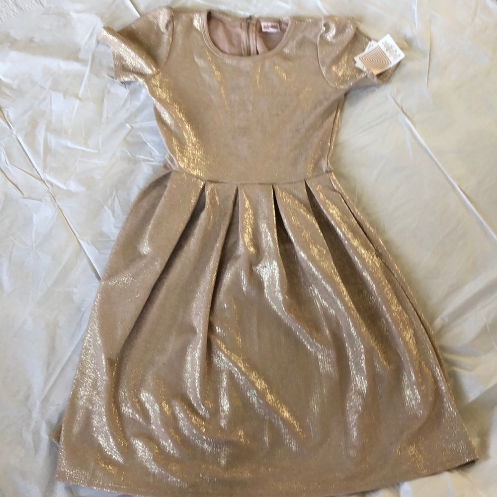 Lularoe shiny gold dress